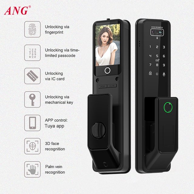 G2 Ultra 3D Face & Palm Vein Smart Door Lock – WiFi Digital Keyless Entry with HD Screen, Video Camera & Tuya App Control - Image 4