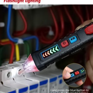 TASI TA881A Smart Non-Contact AC Voltage Test Pen (12V–1000V) – Dual Sensitivity Electrician Detector Tool